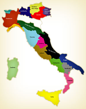 Italy Region Map