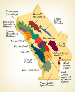 Napa Regions Map